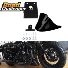 Черный мотоциклетный передний подбородок нижний спойлер брызговик воздушный плотины обтекатель крышки брызговик ярмарка для Harley Sportster XL883 XL1200