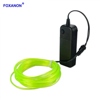 

Foxanon EL Wire 3V Battery Powered Flexible Led Light Strip Neon Tube Lights Waterproof Car Party Clothing Wedding 1M 2M 3M 4M