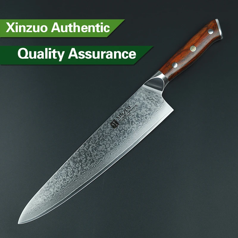 XINZUO 10 inch Chef Knife Japanese Damascus Steel Kitchen Knives Best Quality Professional Gyuto Knife For Hotel and Restaurant