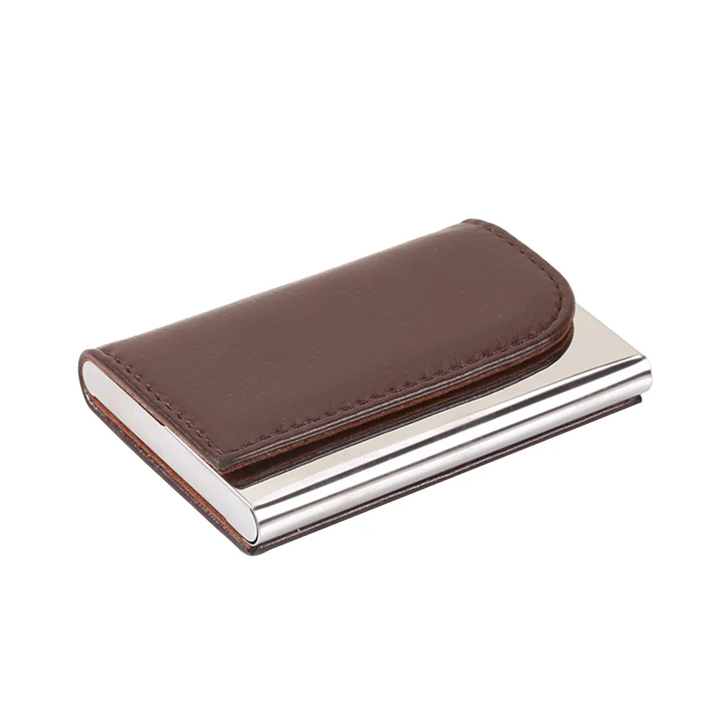 

MOLAVE Wallets & Holders fashion card holder Creative letter Metal Leather Box Cover Credit Business Multi Card Case Wallet 9403