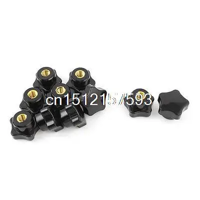 

10pcs M8 Female Thread 30mm Star Shaped Head Clamping Nuts Knob Grip Handle