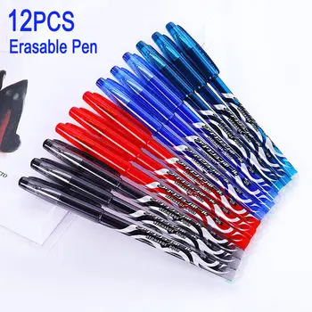 

DELVTCH 12pcs/set Magic Erasable Pen 0.5mm Gel Ink Pen 4 Color Avaliable for Children Gift Office Student Writing Painting Tools