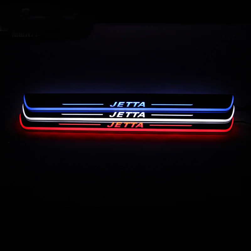 

Led door sill for Volkswagen Vw JETTA 2013 to 2015 Led Moving light scuff plate pedal Front door 2pcs car styling