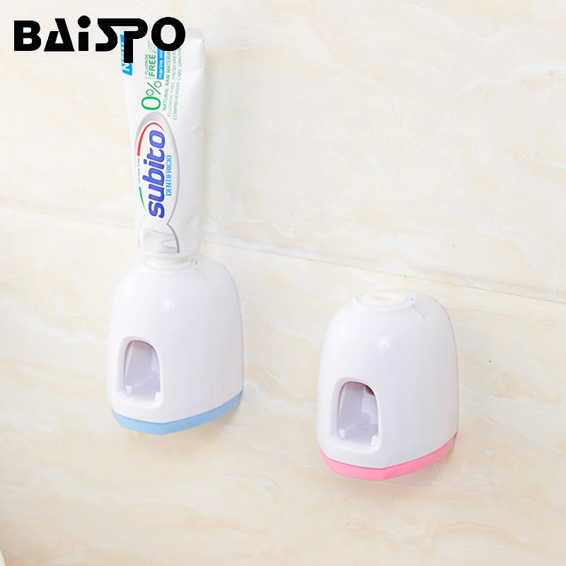 

BAISPO Creative Automatic Toothpaste Squeeze Bathroom Accessories Set Wall Mount Toothpaste Holder Dispenser Device Home Gadgets