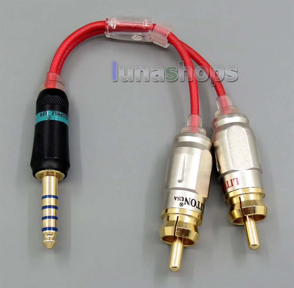

1.2m 4.4mm Earphone Converter Adapter for Sony PHA-2A TA-ZH1ES NW-WM1Z NW-WM1A To 2 RCA Splitter Male LN005600