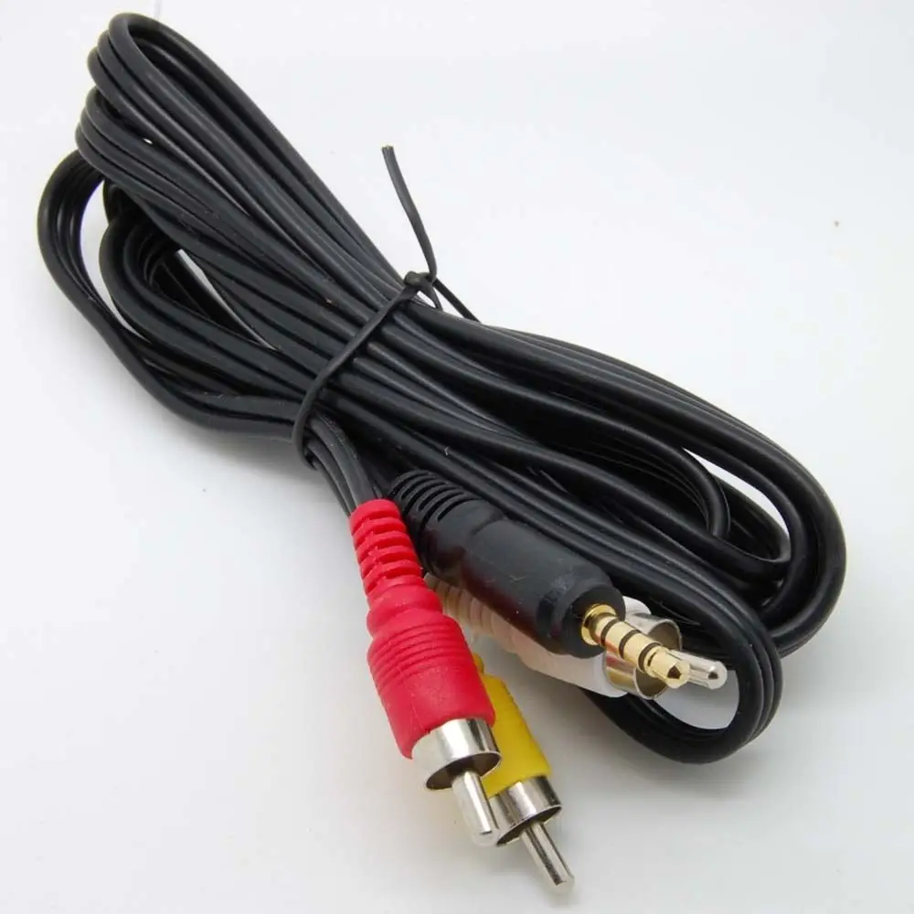 3 5 мм до RCA AV A/V ТВ Видео кабель Шнур для Coby MP3 MP4 медиаплеер новый | Электроника