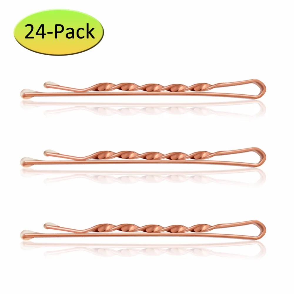 24pcs 5.5cm Hair Clip Pin Hairpin Spiral Gold Silver Bobby Pins for Women Girls Hair Clips Styling Accessories Metal Barrettes