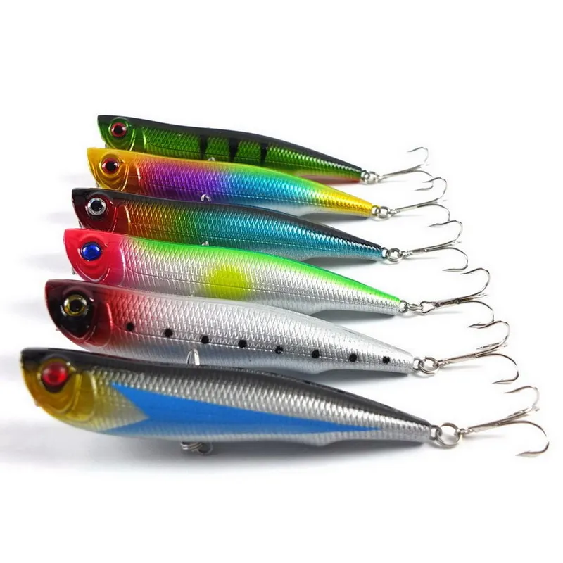 Buy 6pcs/set Popper Lures New Design fishing lure 10.5cm fishing bait 6 color