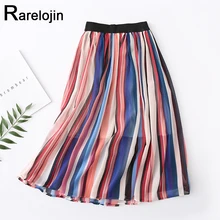 Летняя юбка Новая женская модная юбка высокая Талия Женская юбка тонкая пляжная Плиссированная Юбка femme миди юбка женская юбка одежда