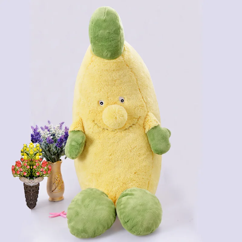 

90cm Cute Big Banana Gentleman Creative plant pillow cushion plush fruit vegetables food Anti-stress soft girl Children toy gift