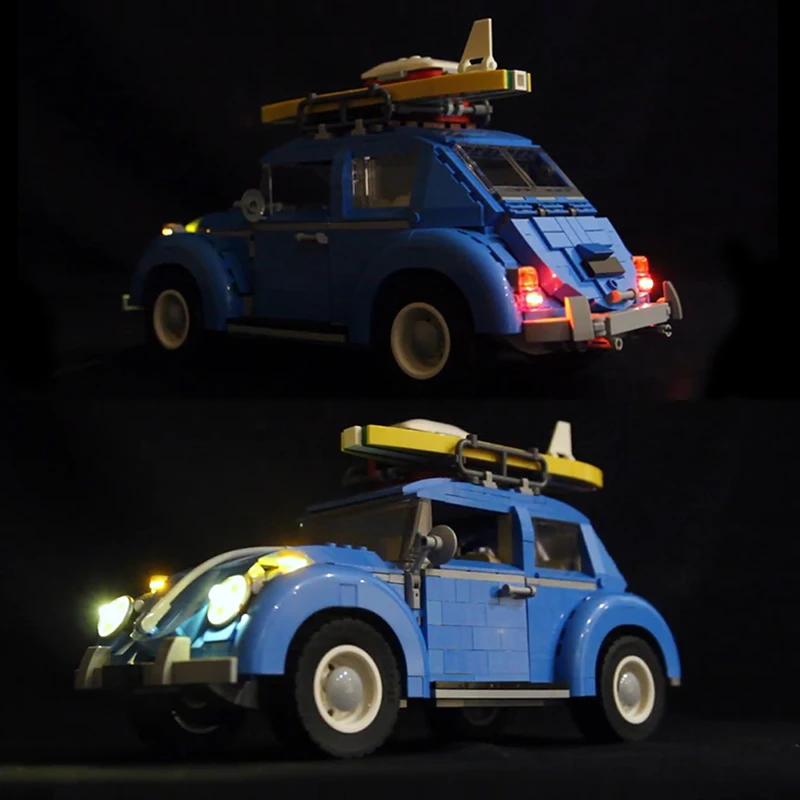 USB LED-Beleuchtungsset NUR Für Lego 10252 Volkswagen Beetle Car Model Bricks 