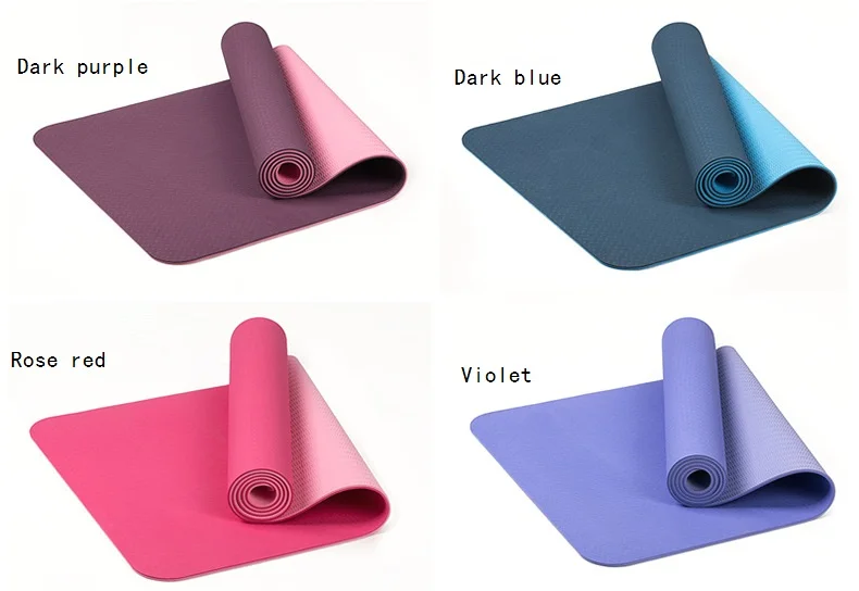 6MM TPE Yoga Mat Exercise Pad Thick Non slip Folding Gym Mattress