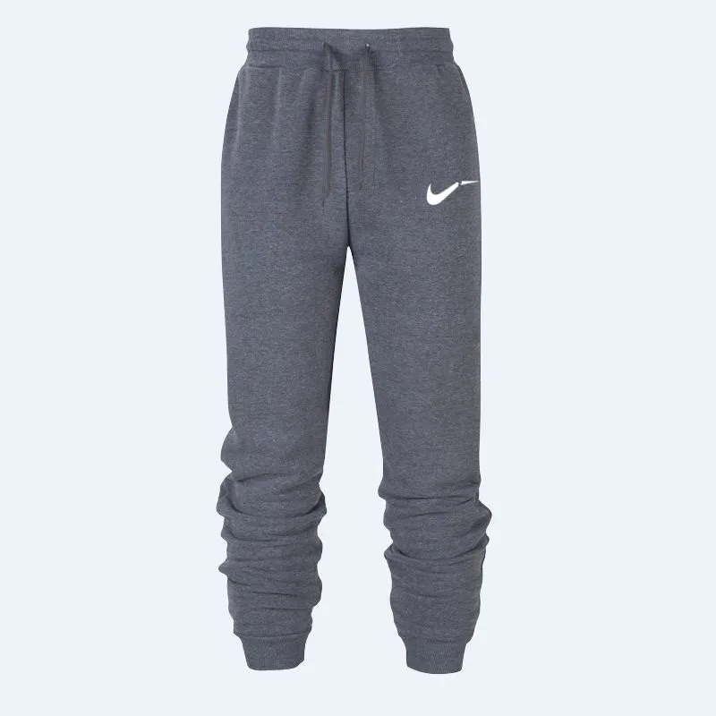 

Men Print Logo Cotton Jogger Pants Spring Autumn Male Casual Elastic Fitness Baggy Trousers Mens Fleece Warm Winter Sweatpants