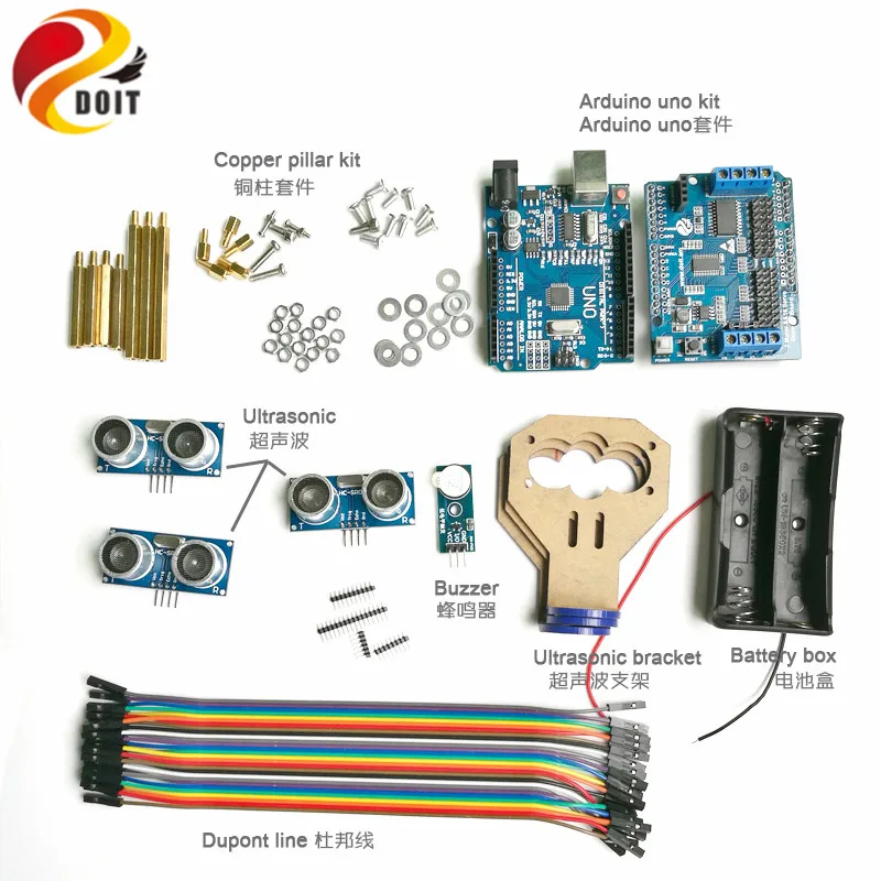 Избегание препятствий комплект для робота цистерны шасси с Arduino UNO R3 доска + Motor Drive