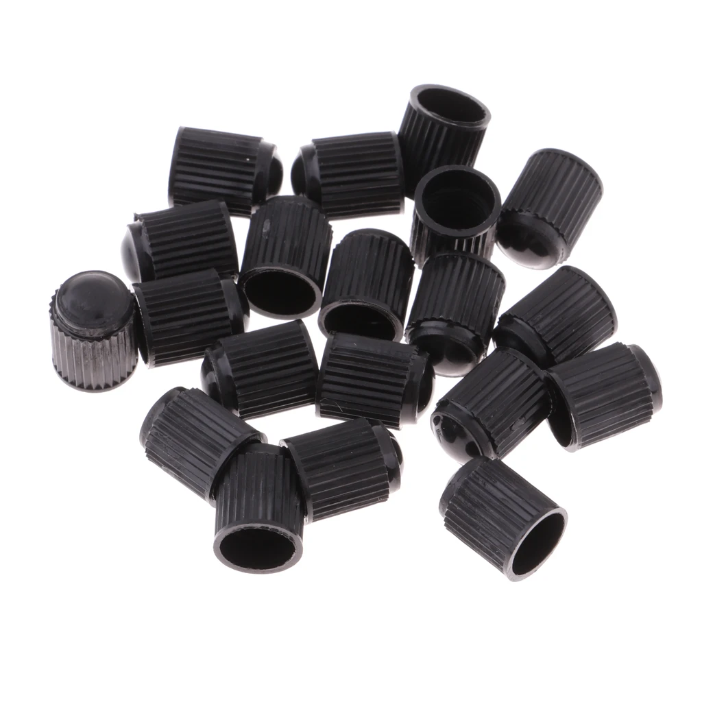 20 Pack Bike Tire Rim Valve Stem Caps Bicycle Cars Motorbike American Valves Cover Fixed Gear Accessory
