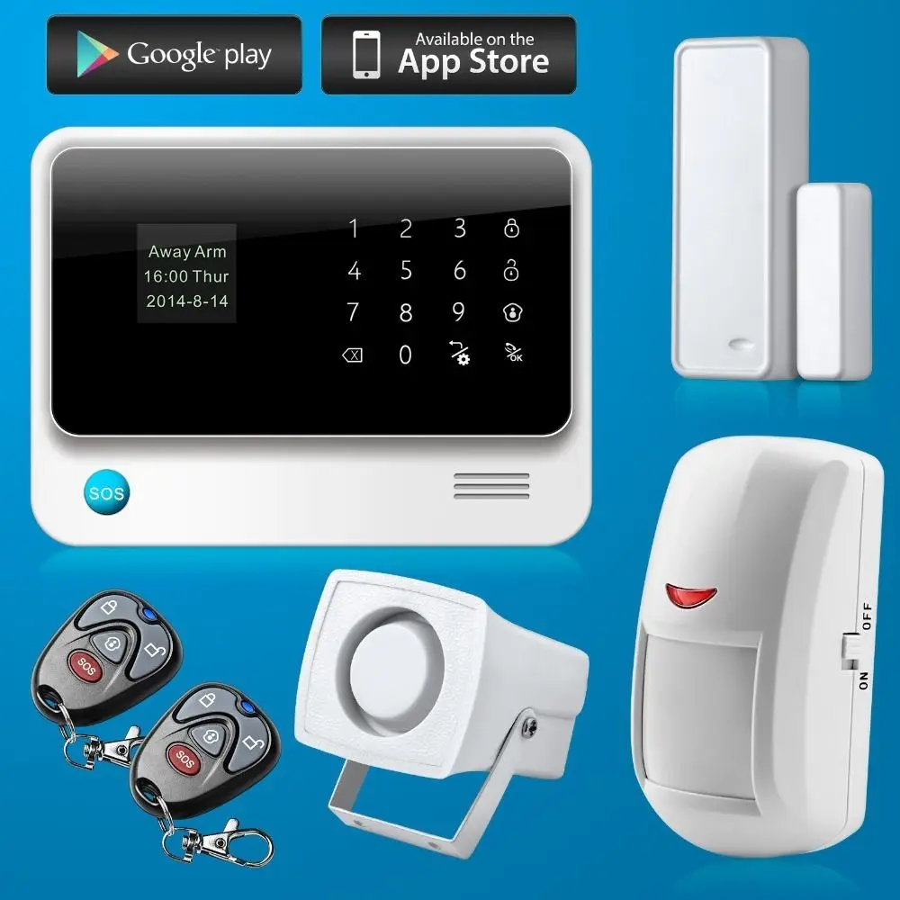 YobangSecurity Android IOS WIFI GPRS GSM Alarm System Touch Keypad Smart Home Alarm System French Spanish Russian Swedish Dutch