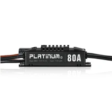 Щеточный электронный регулятор скорости Hobbywing Platinum 80A V4 30203200 Квадрокоптер BL ESC с диагональю экрана 3-6 S для RC 500 heli 3D самолет ДРВ Технология