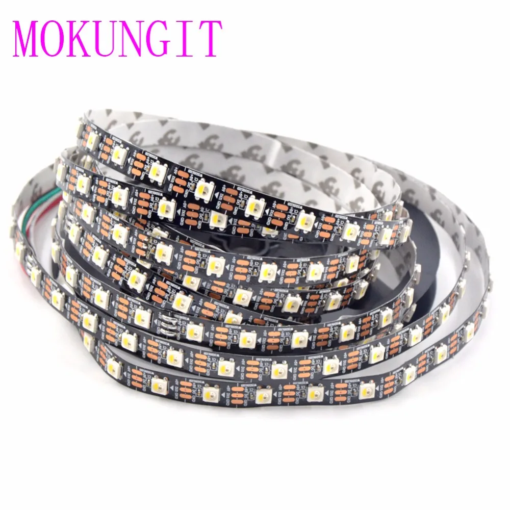 20 м 4X5 м sk6812 RGBW rgbww 4 в 1 чип 60leds/Пиксели/M 5050 SMD Светодиодные ленты черный, белый цвет Pcb Индивидуально Адресуемых цифровой DC5V