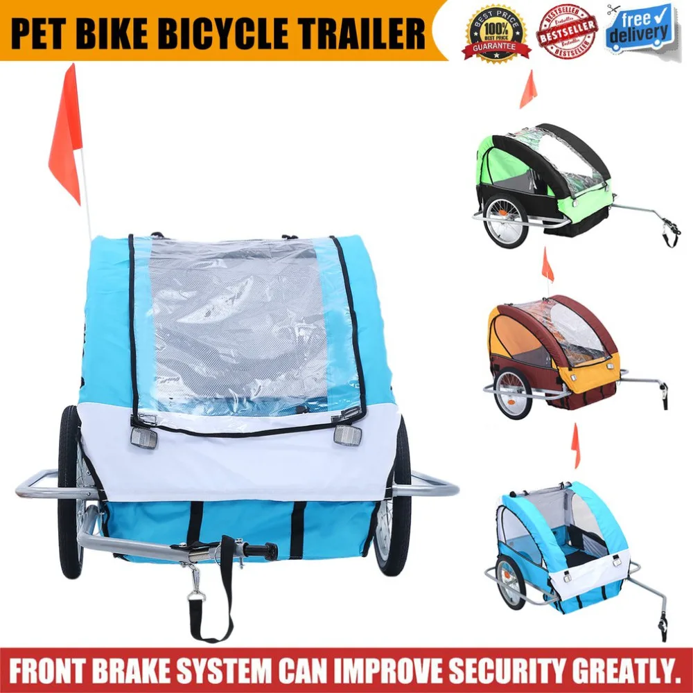 

New 2 Wheels Design Pet Bike Bicycle Trailer Large Dog Jogger Stroller Dog Cat Bicycle Carrier with Suspension Pet Stroller