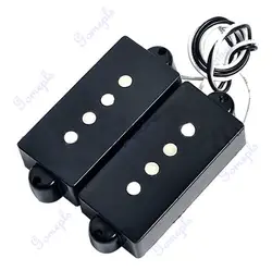 Новые 4 Строка Бесшумная Пикап Набор для точности P Bass Bridge Pickup набор черный