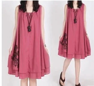 Summer Style Women Dress Large Dresses Two Piece Suit Fake Designer Summer Style Women Dress Large Dresses Two Piece Suit Fake Designer Clothes Cotton Linen Casual