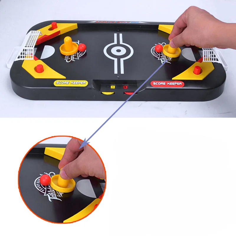 2 In 1 Mini Hockey Soccer Game Arcade Style Ice Hockey Table Play