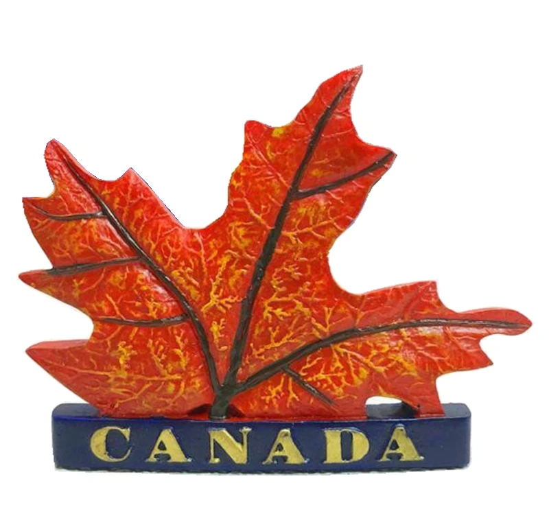Hot Sale New Hand painted Canada Maple Leaf 3D Fridge Travel Souvenirs Refrigerator