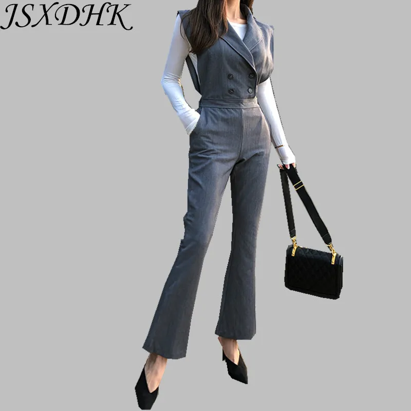 formal gray jumpsuit