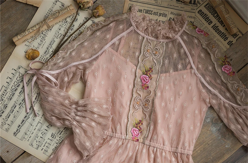 Роскошное викторианское свадебное платье, винтажное розовое приталенное и яркое, прецизионное, ручная работа, высокое качество, кружевное платье принцессы с вышивкой, T243