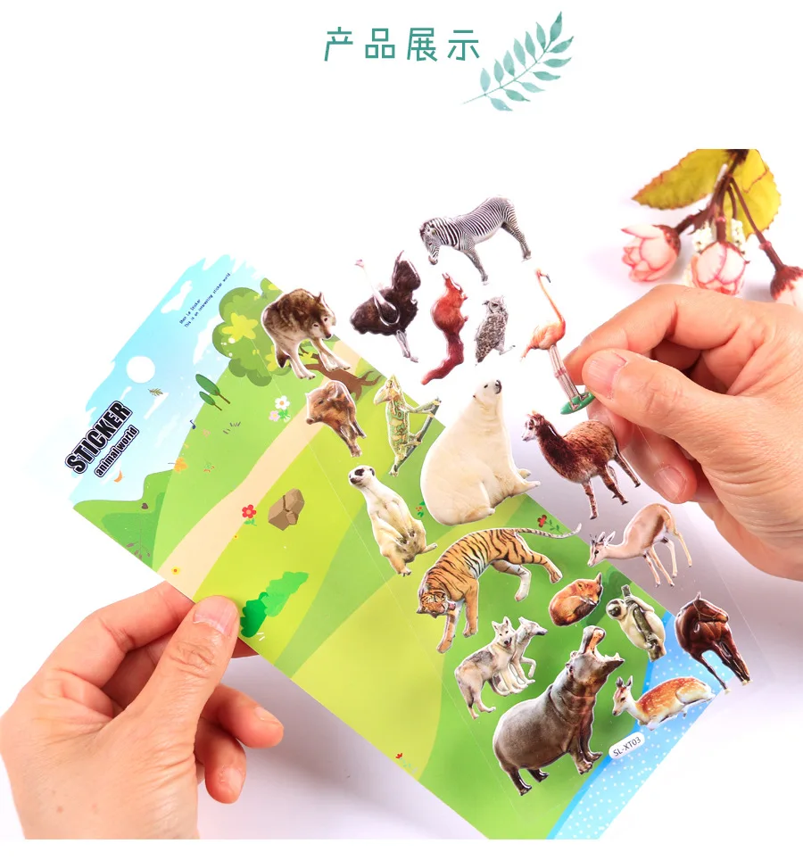 20 комплектов/1 лот наклейки канцелярские Симпатичные Животные 3D декоративные мобильных наклейки Скрапбукинг DIY наклейки корабль