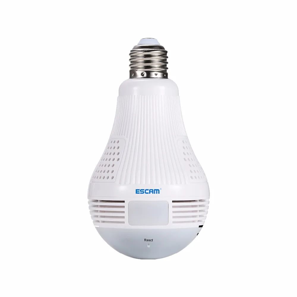Escam QP136 360 Degree Panoramic Bulb Light CCTV Security Surveillance HD-960P Wireless IP Wifi Camera 2-Way Audio Night Vision Escam QP136 360 Degree Panoramic Bulb Light CCTV Security Surveillance HD-960P Wireless IP Wifi Camera 2-Way Audio Night Vision