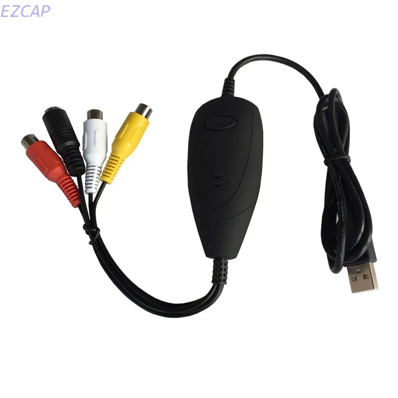 VHS Player capture card convert video to digital for any analog RCA input to PC forWindows 7 8 10 with professional edit soft