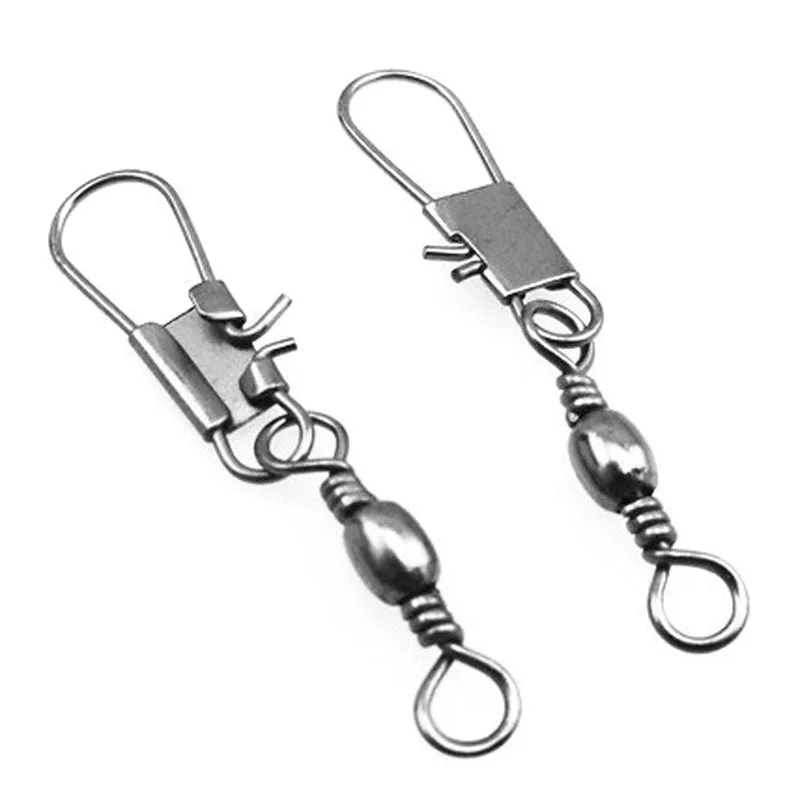 

50Pcs Hooked Snap Pin Stainless Steel Fishing Hook Connector Lure Accessories