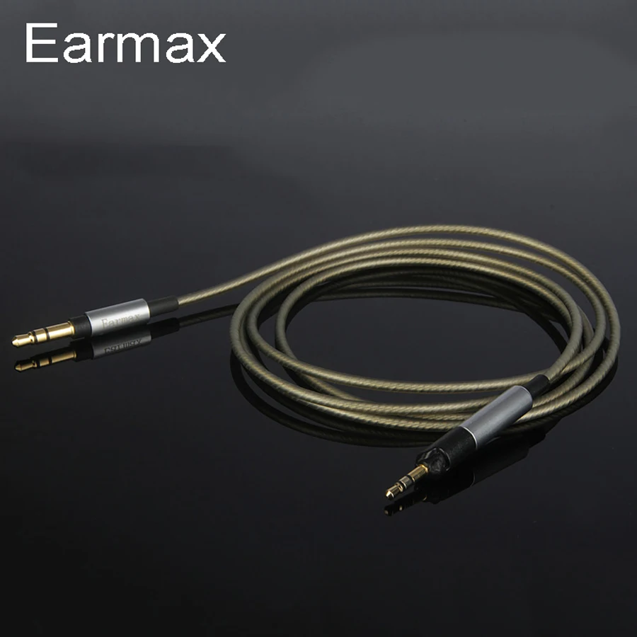 Earmax for Sennheiser HD598 HD558 HD518 HD595 Headphone Cable Headset Line Silver Plated Upgrade Cables 3 5mm to 2 5mm Plug