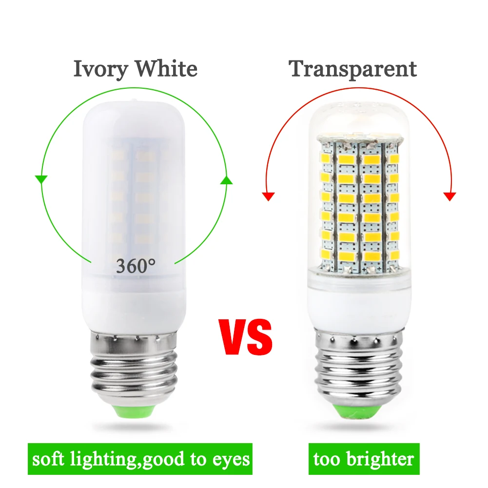 TSLEEN 5 шт. яркий E14 E27 B22 G9 GU10 база молочно-белый 5730 чип светодиодный кукурузная осветительная лампочка Холодный белый/теплый белый/розовый/фиолетовый, 7 Вт, 9 Вт, 12 Вт, 15 Вт, 20 Вт, 25 Вт