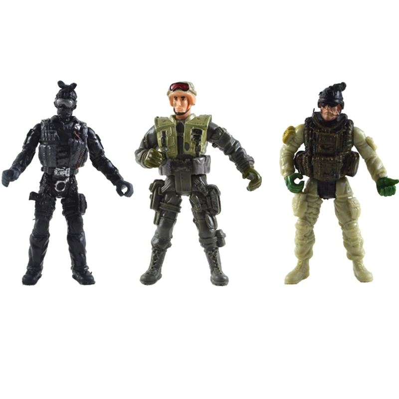 

6Pcs/set American Soldiers Military Model Toy Heroic Soldier Modeling Movable Joints Toys for Boys Toys Gift for Children NEW