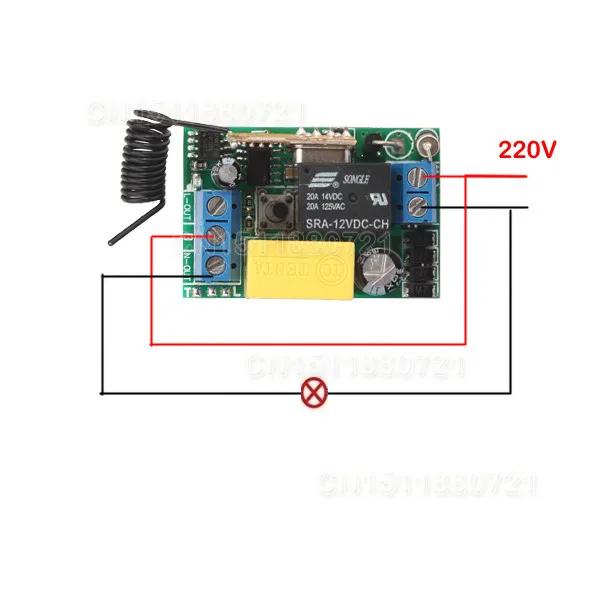 Переключатель дистанционного управления AC220V 1CH светильник ing переключатели дистанционного включения выключения светильник SMD удаленный выключатель питания система 315/433. 92 МГц