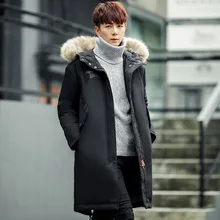 OATH BIRD Winter jacket men warm clothing new fashion male parka duck fur clothing top quality long style hooded snow coat