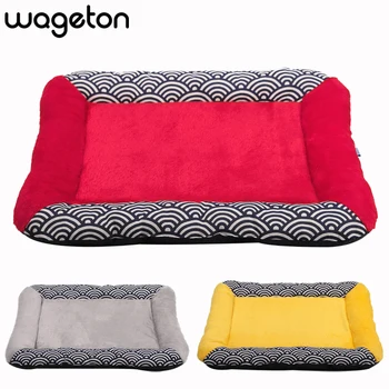 

Wave Dog Bed Petshop Wageton Warm Pet Mat Kennel Sofa with Cotton Filled Blanket Cushion for Puppies Small Medium Large Dogs Cat