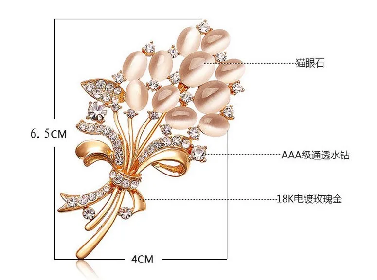 SHUANGR, броши с кристаллами, для женщин, Ретро стиль, модные женские ювелирные изделия, золотой цвет, камень, цветок, брошь, броши, булавки, Mujer, рождественские подарки