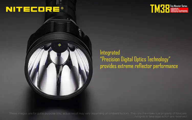 NITECORE TM38 XHP35 Здравствуйте D4 Макс. 1800LM факел Луч расстояние Измеритель перезаряжаемый 1400 фонарик с батарейным блоком