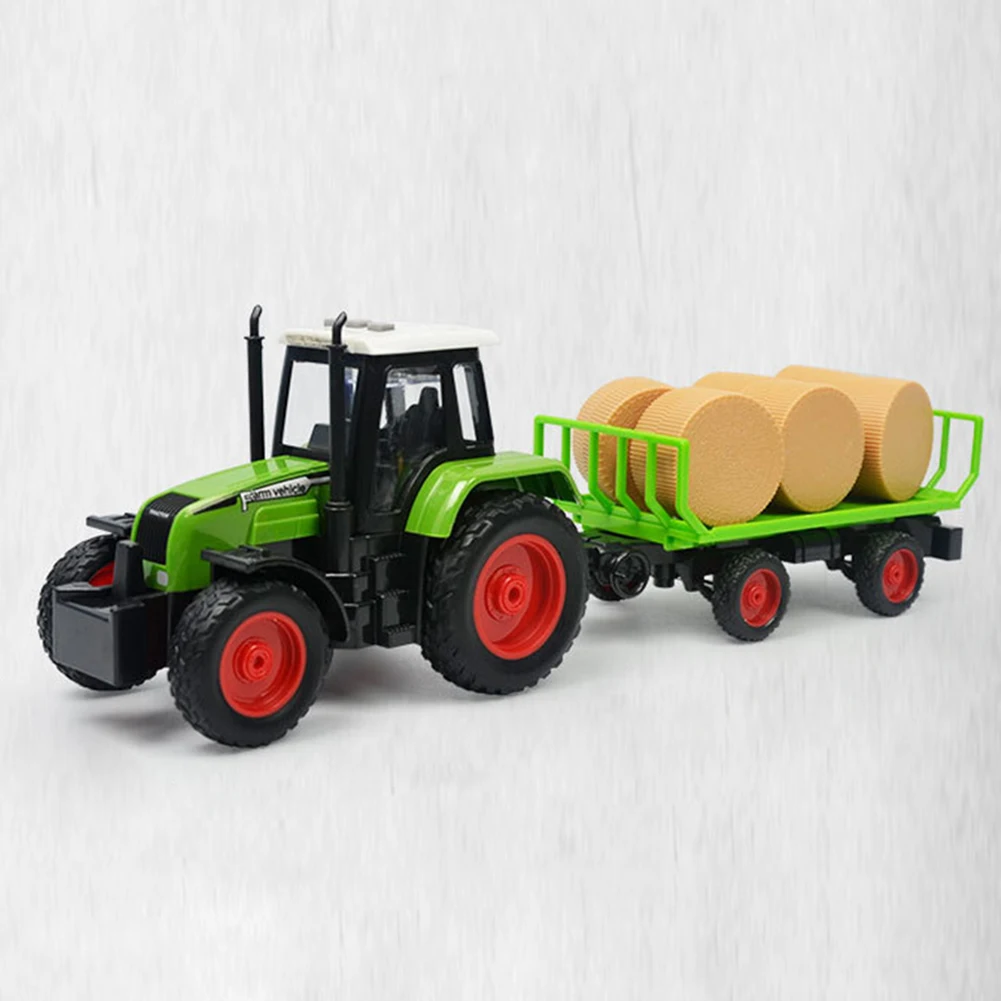 

Pull Back Farmer Vehicle Trailers With Music Car Plastic Toy Truck Mini Figures Diecast Model Kids LED Lights Birthday Gift