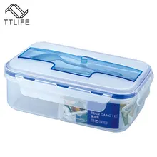 TTLIFE Creativo Moda partición microondas Ecológico Portátil Microondas Lunch Box Con Los Palillos y Cuchara de Alimentos Contenedores