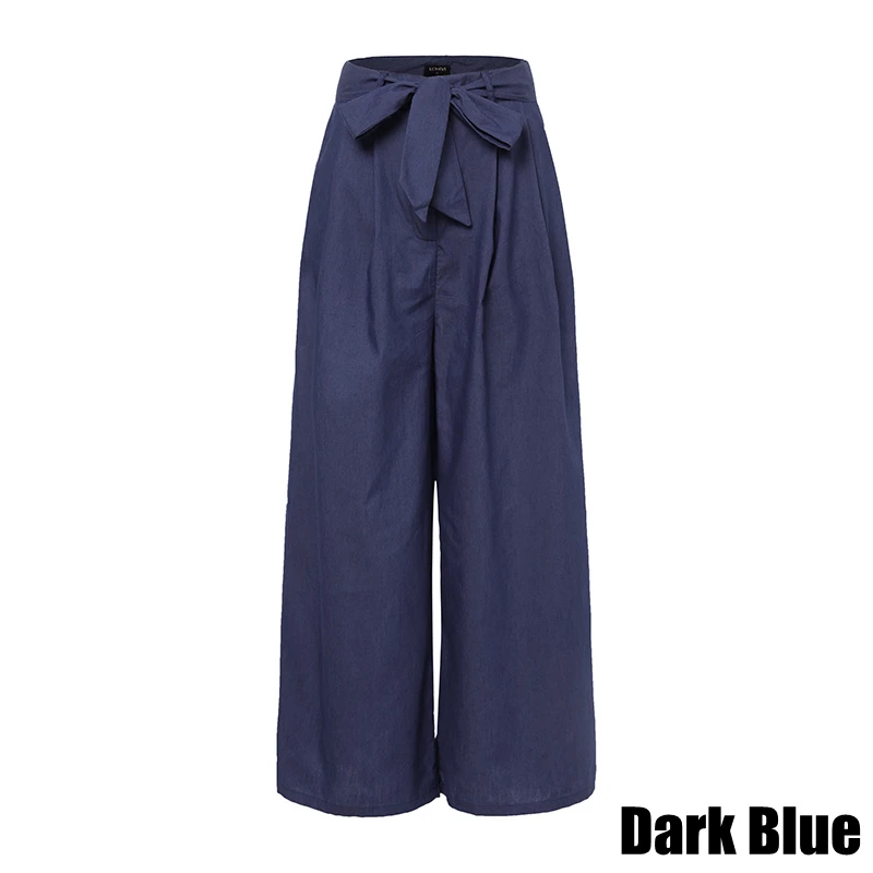 VONDA женские джинсовые широкие брюки джинсы эластичные брюки с высокой талией Элегантная одежда для беременных повседневные штаны для беременных - Цвет: Dark Blue