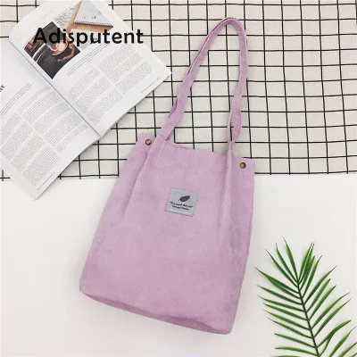 

Solid Women Corduroy Shoulder Bags Shopping Bag Tote Crossbody Bags Purses Shopper Casual Handbag For Women Sac Femme 2019 #N