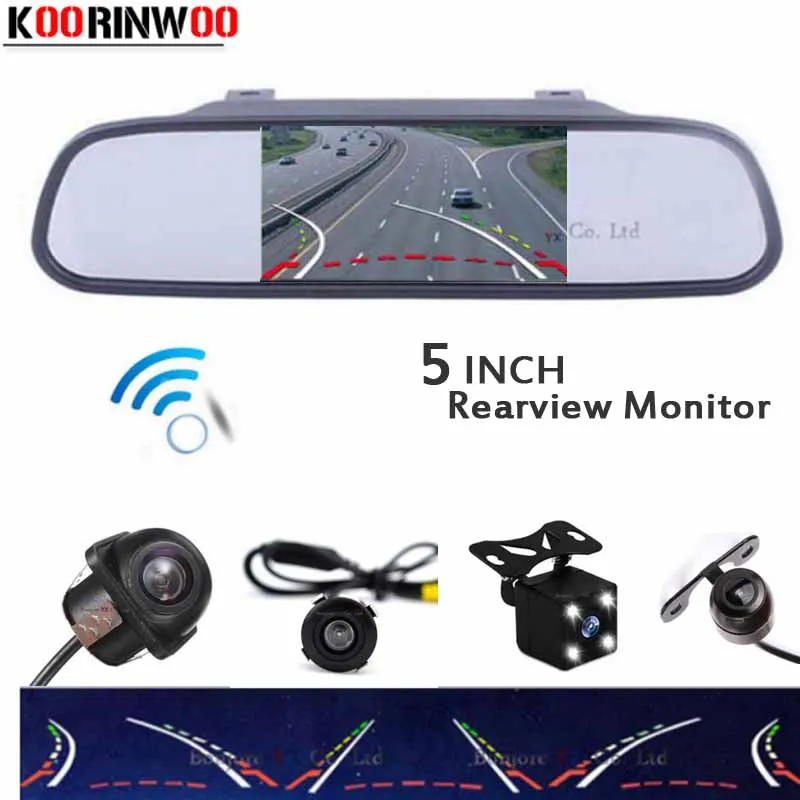 

Koorinwoo 5 inch Screen Digital Lcd Auto Moving Dynamic Trajectory Car Rear View Camera Reversing Parking Assistance Car camera