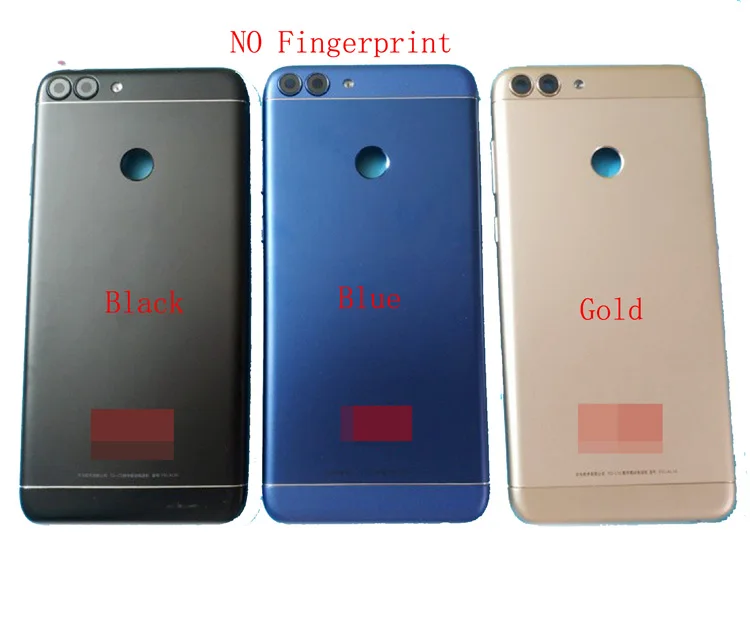 Чехол для huawei Enjoy 7 S/P Smart FIG-AL00 LA1 LX1 LX5 LX5 LX5 задняя крышка батарейного отсека+ Боковая крышка для ключа - Цвет: Blue no Fingerprint