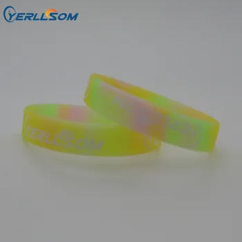 

YERLLSOM 100pcs/Lot High Quality Customized Personal Segmented Silicone Bracelets With Logo For YS071602