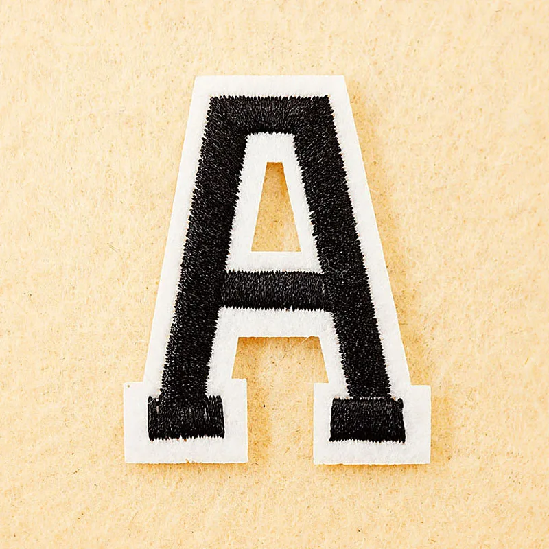

Letter: A (Size:4*5.5cm) DIY Cloth Patch Badge Embroidered Cute Badges Hippie Iron On Kids Cartoon Patches For Clothes Stickers