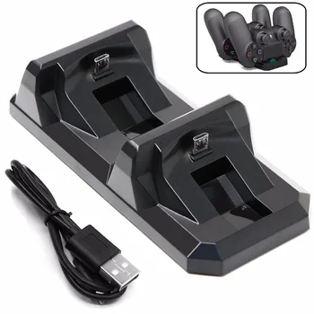 

USB Port Dual Charging For Sony PS4/PlayStation 4 Slim Game Controller For PS4 Joypad Dock Station Stand Holder Support Charger